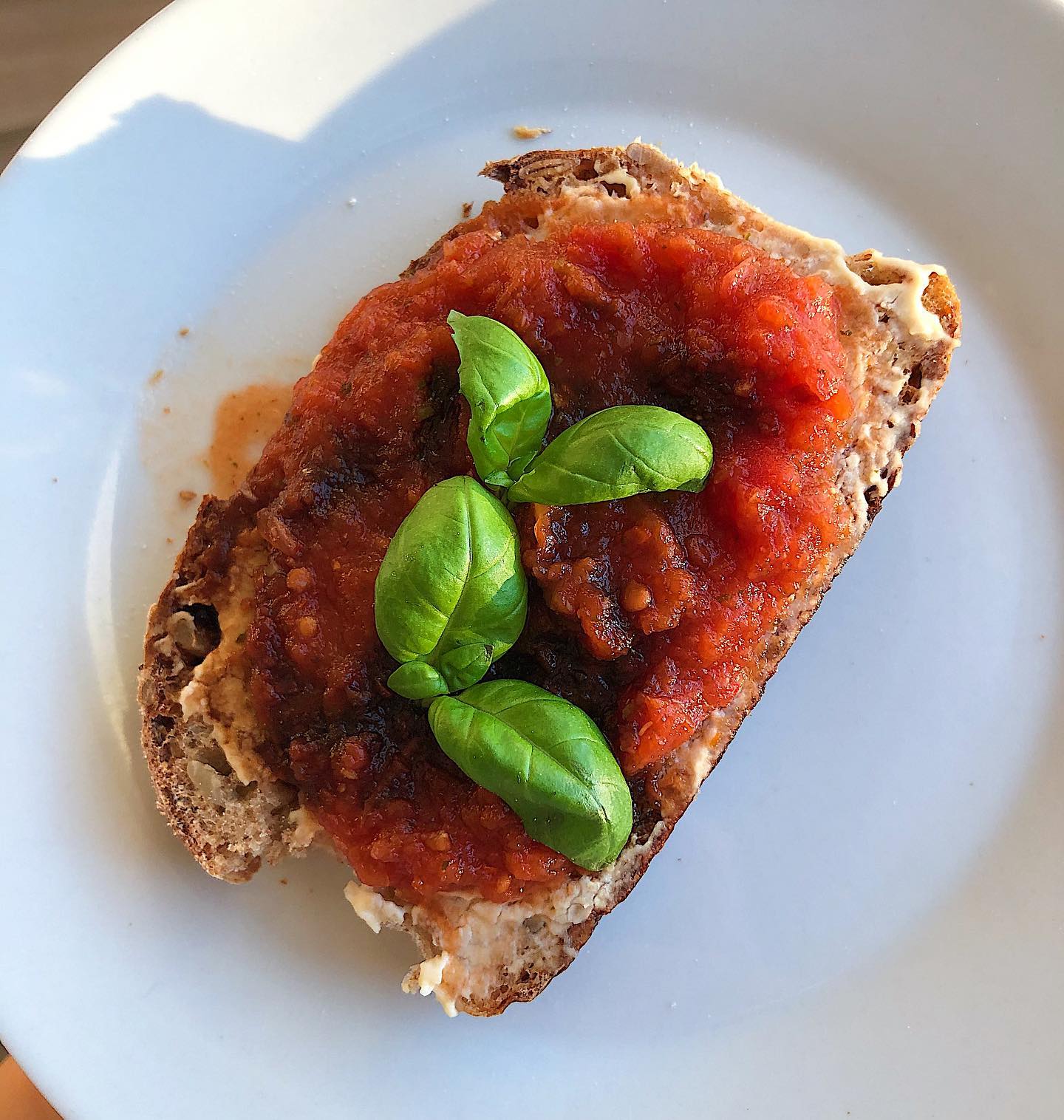 Salsa and Hummus Topped Toast