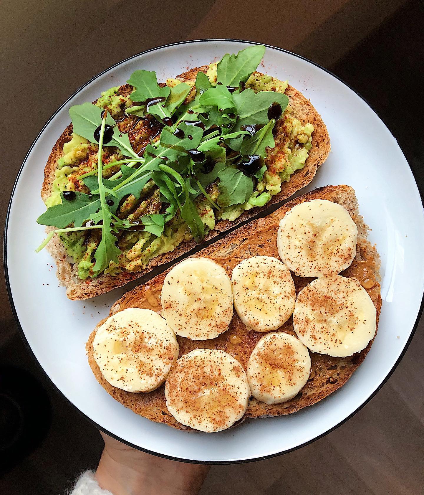 Arugula Avocado Toast with Cashew Butter