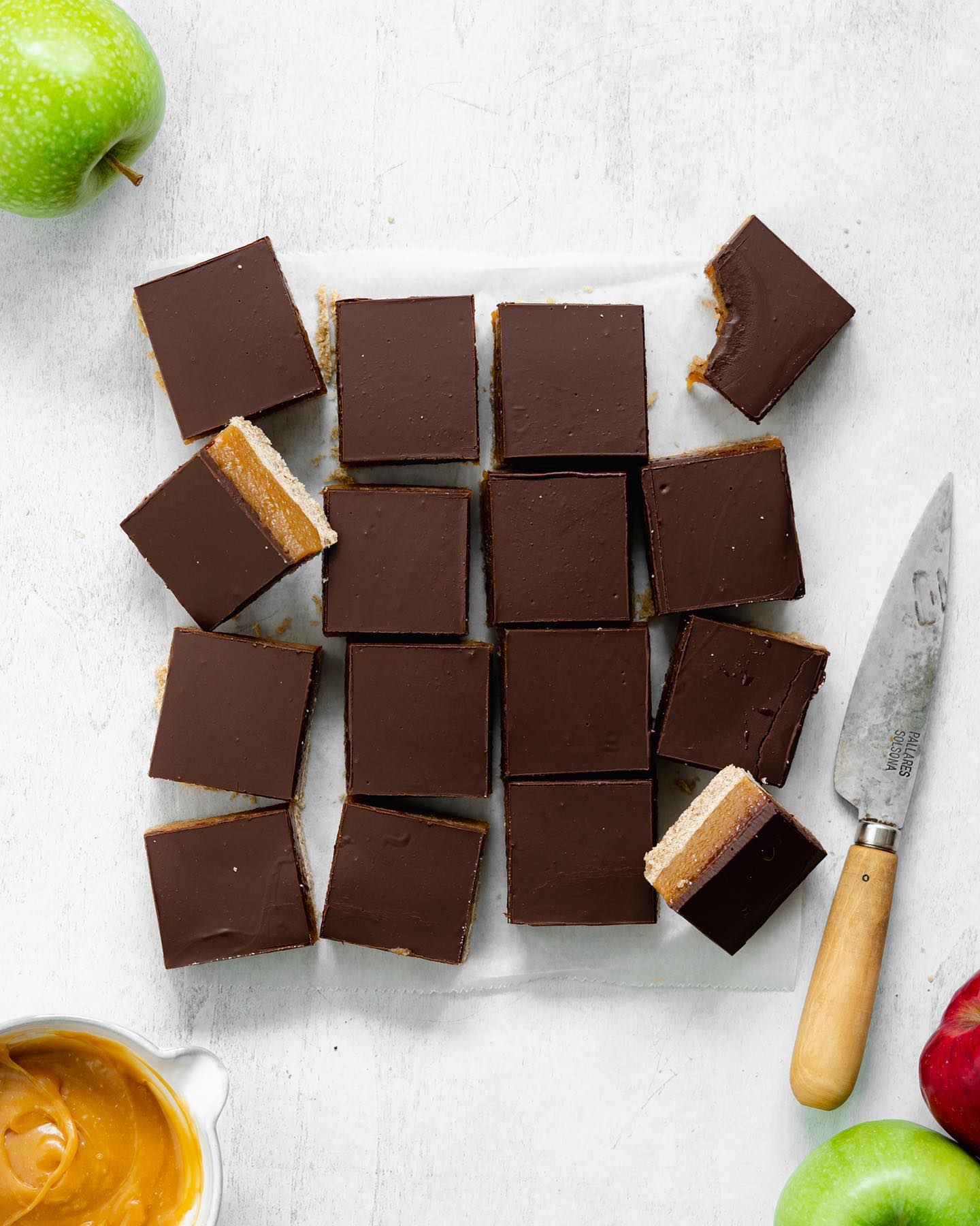 Vegan Toffee Apple Millionaires Shortbread