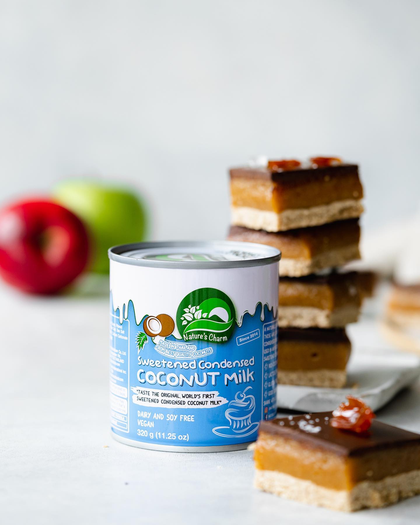 Vegan Toffee Apple Millionaires Shortbread