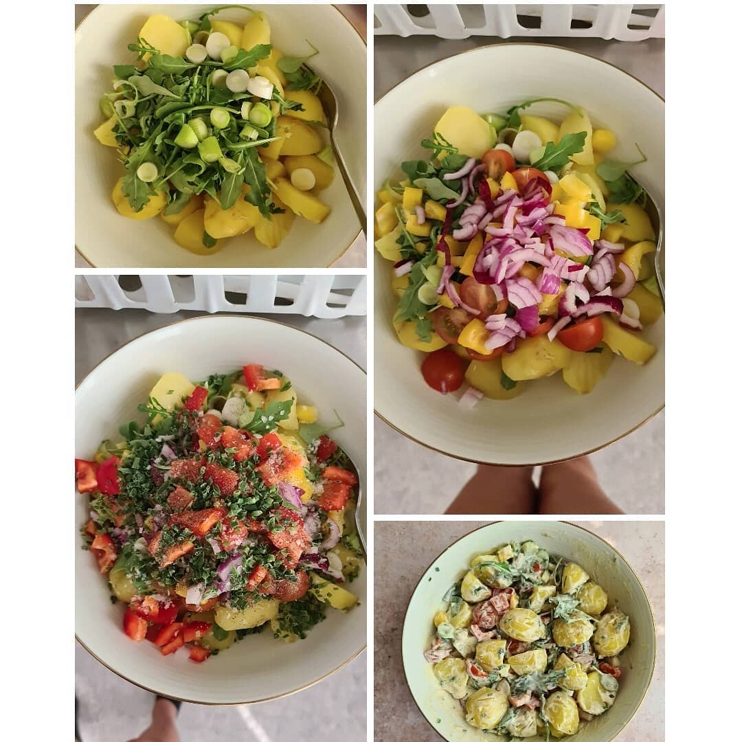 Summer Inspired Potato Salad with Fresh Vegetables