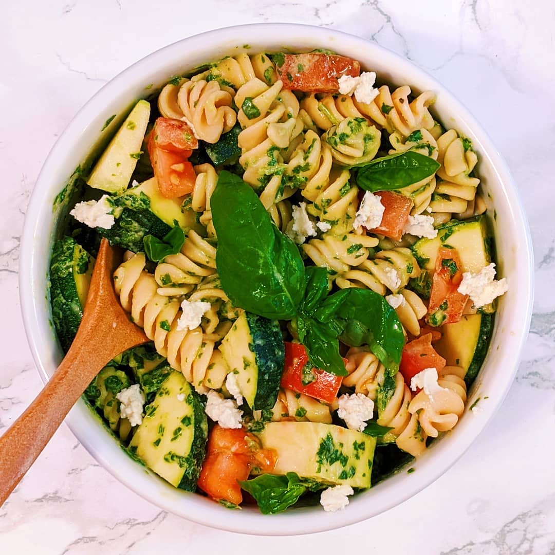 Easy Vegan Basil Pesto Pasta