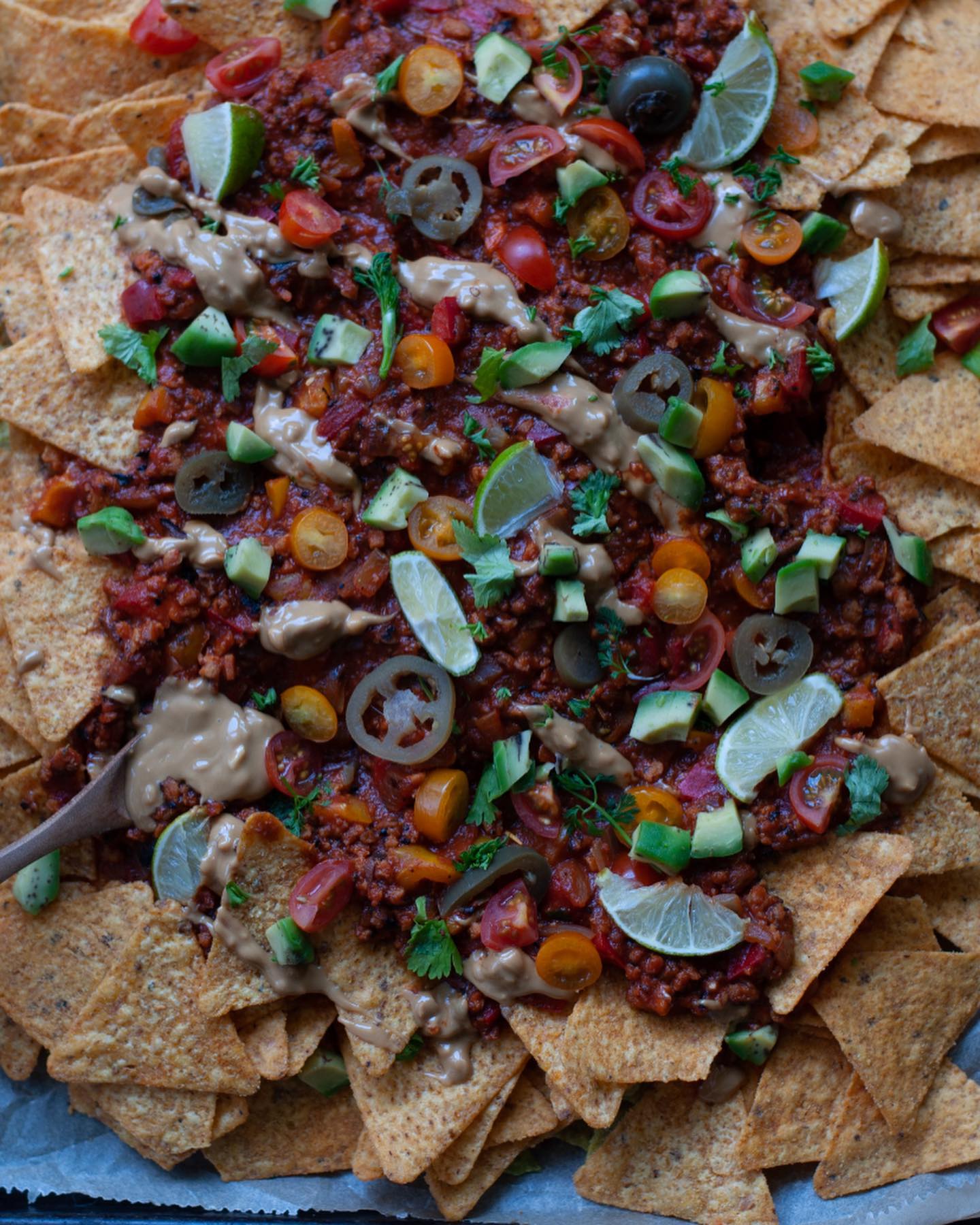 Vegan Bbq Meat Loaded Nachos