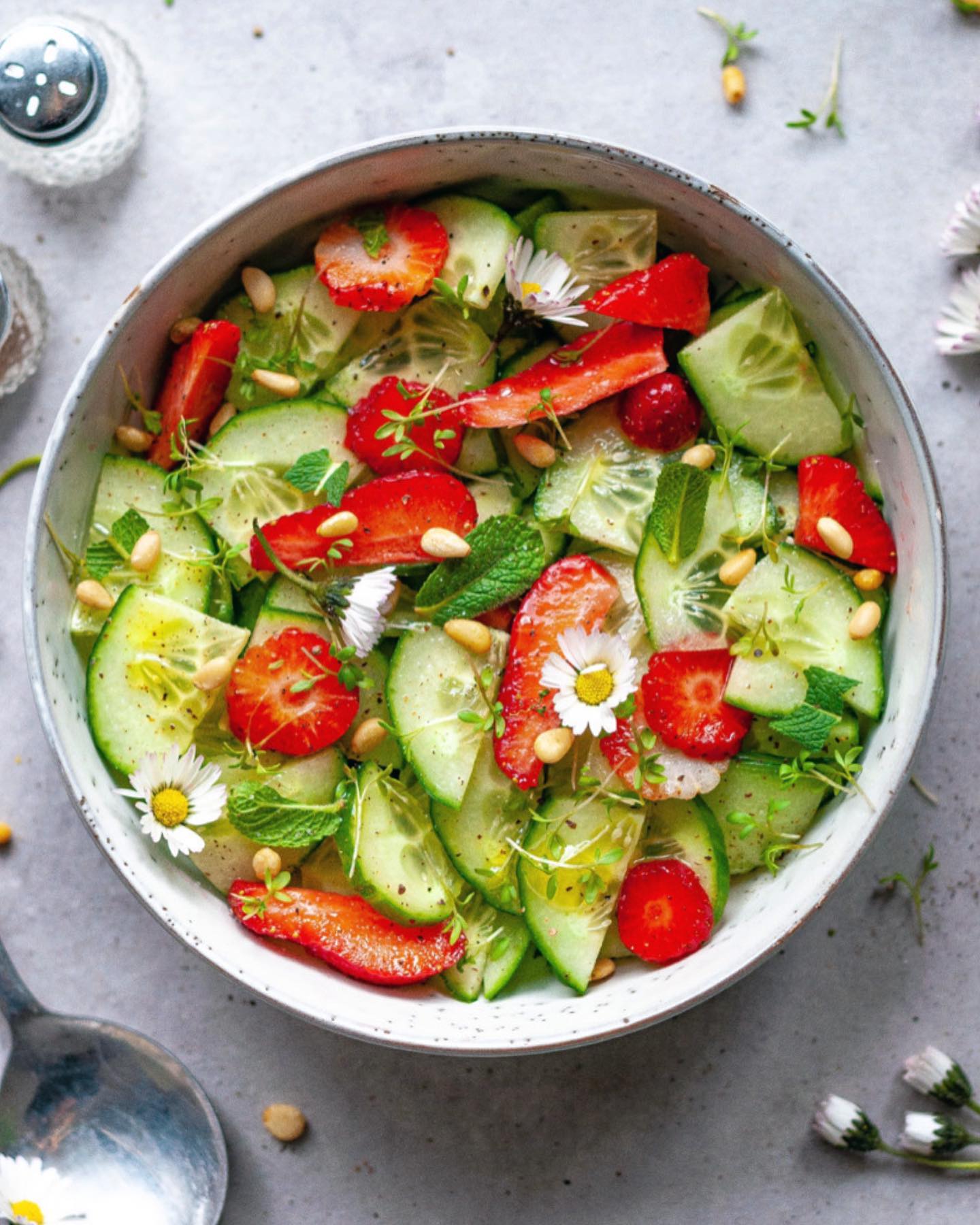 Refreshing Cucumber and Strawberry Salad