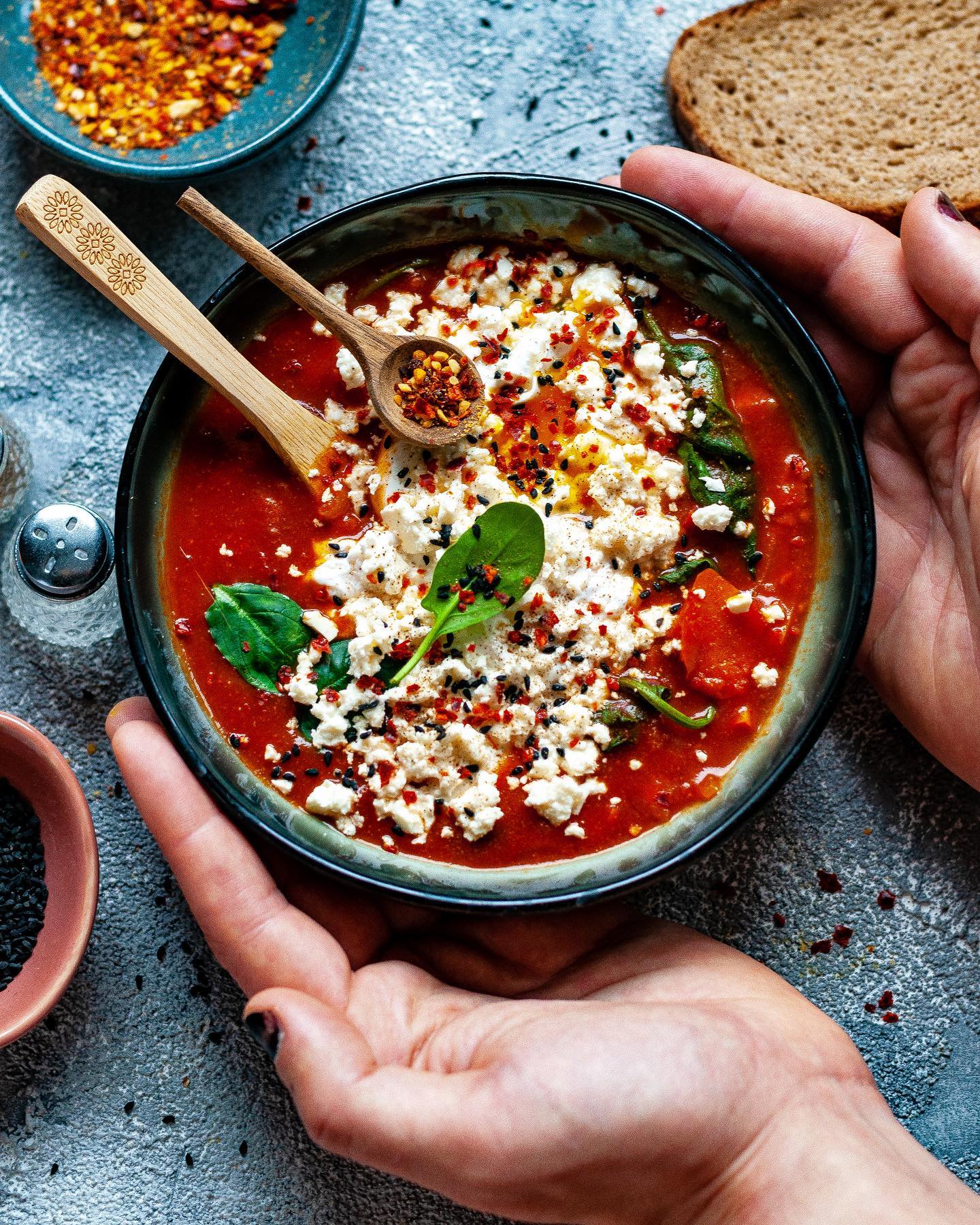 Spinach and Pumpkin Shakshuka with Eggs
