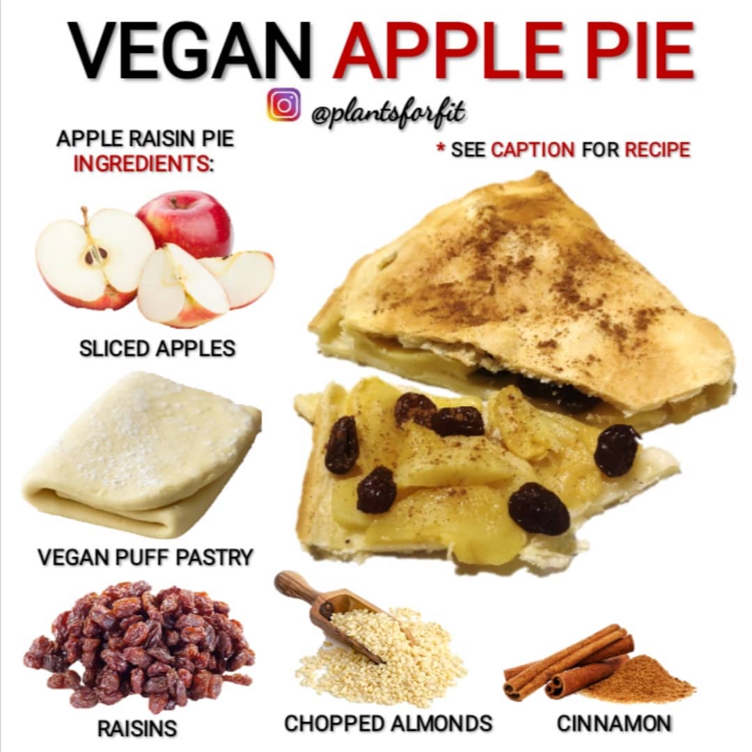 Vegan Apple Pie with Almonds and Raisins