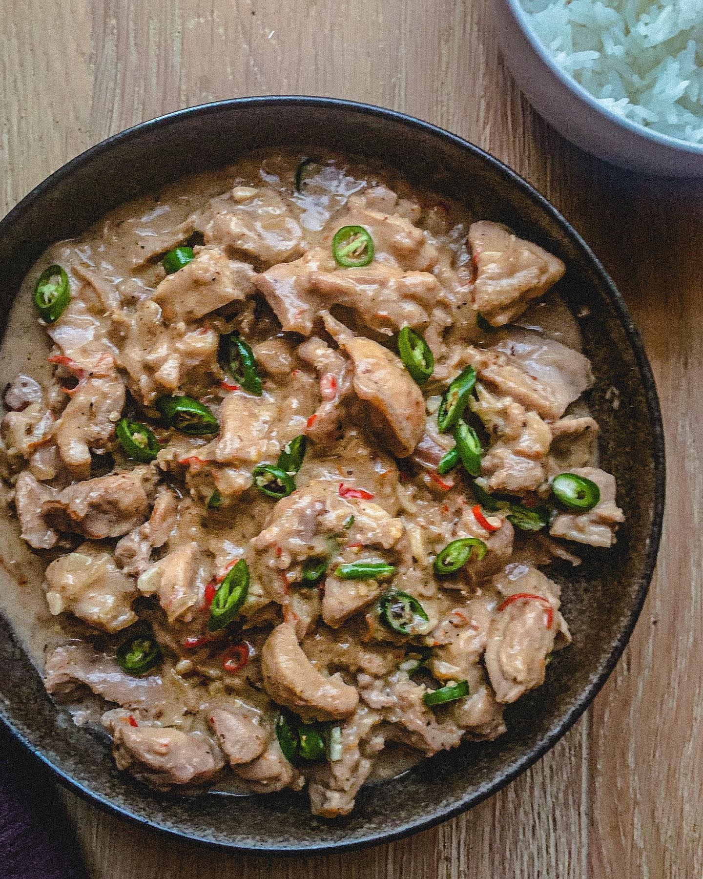 Bicol Express - Chicken Stewed in Coconut Milk and Chilli