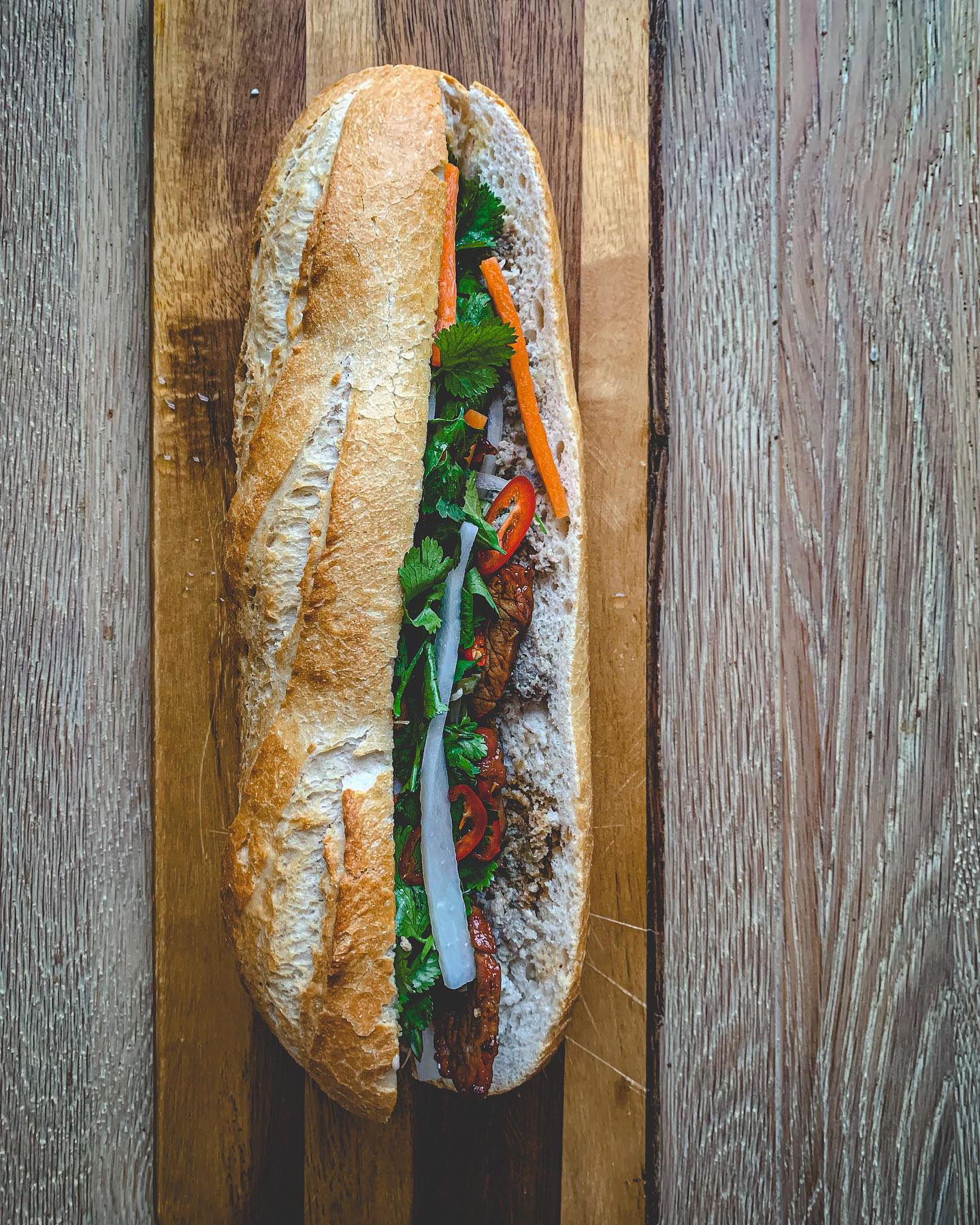 Grilled Pork Banh Mi Sandwich