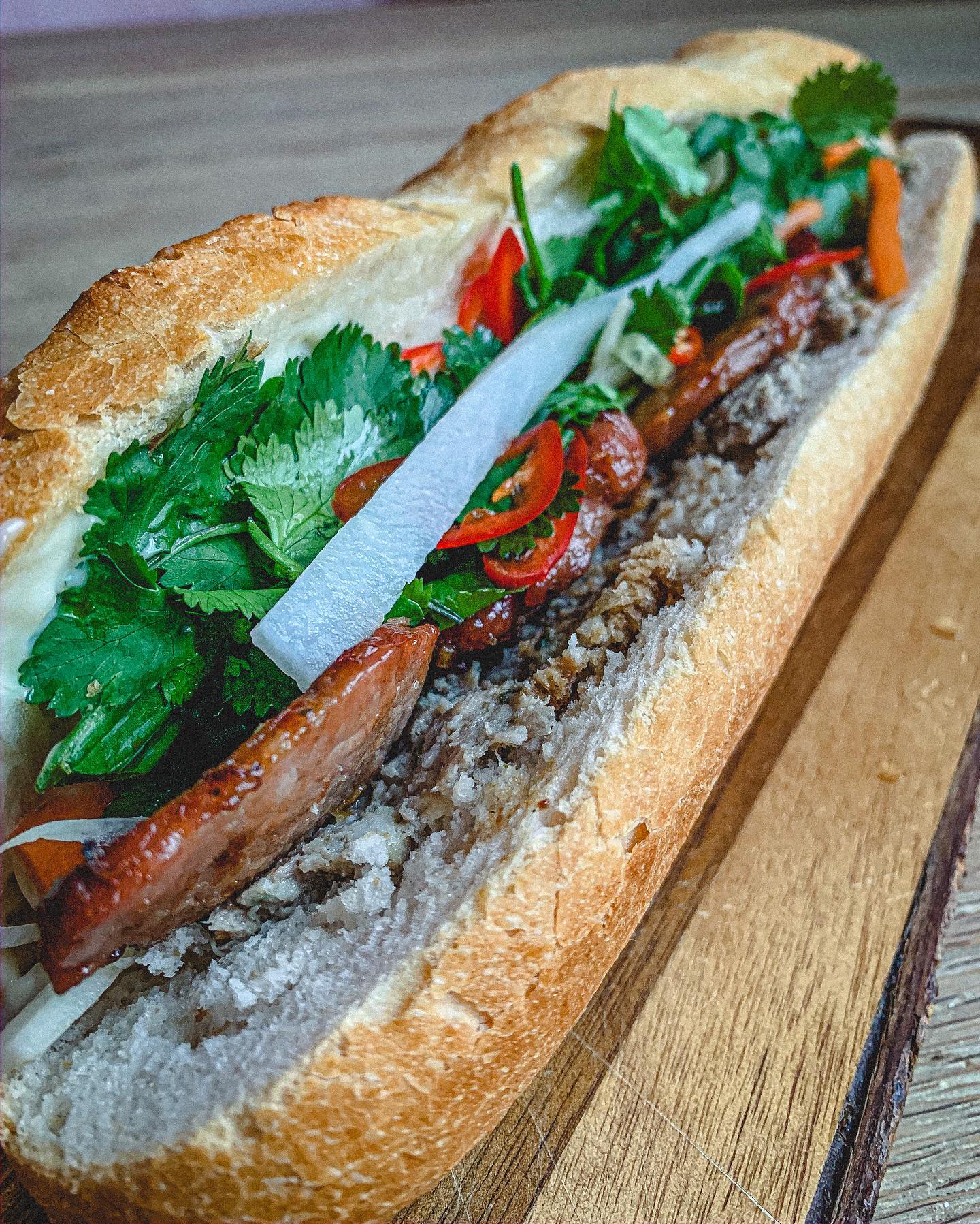 Grilled Pork Banh Mi Sandwich