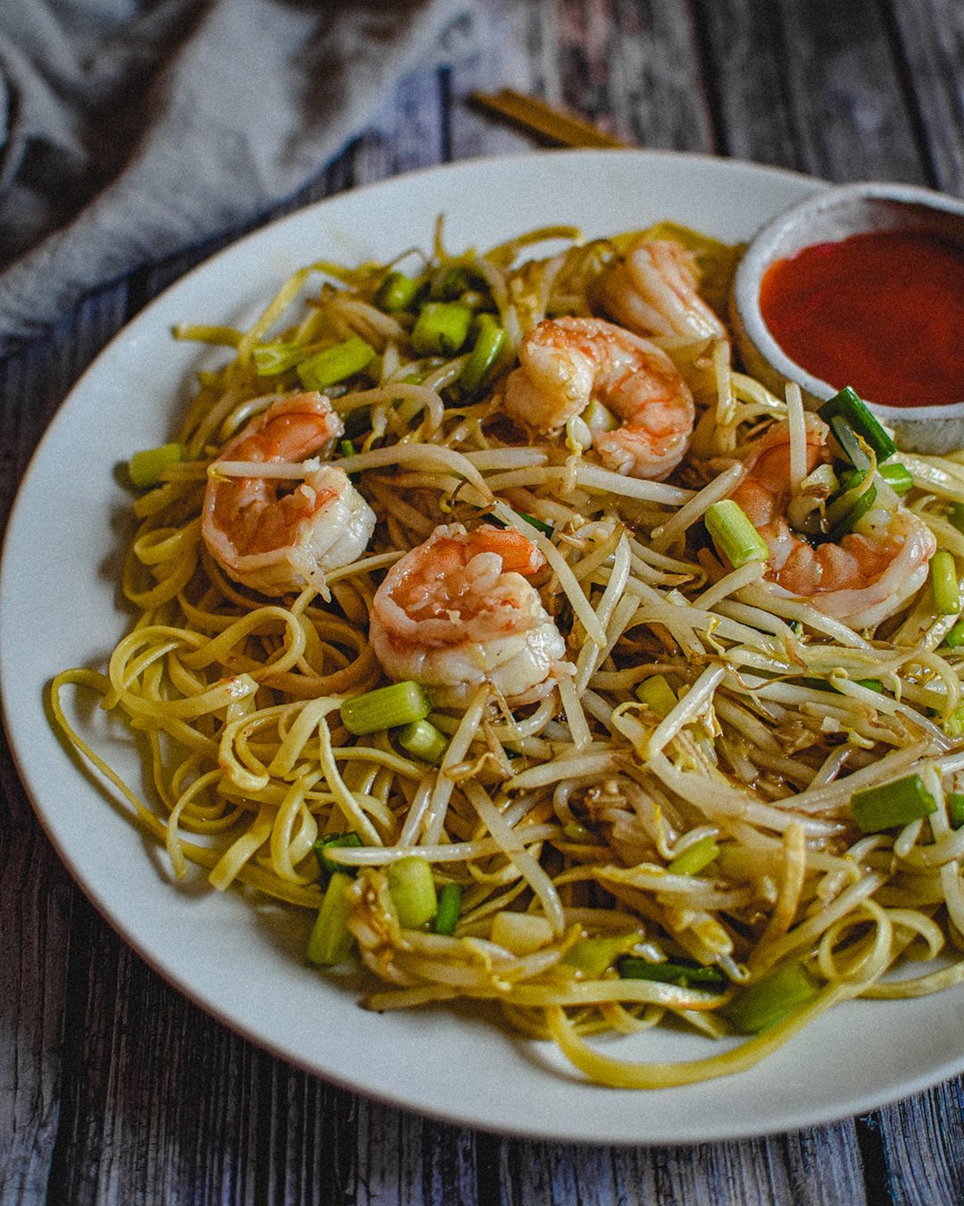 Cantonese Style Chow Mein with Prawns