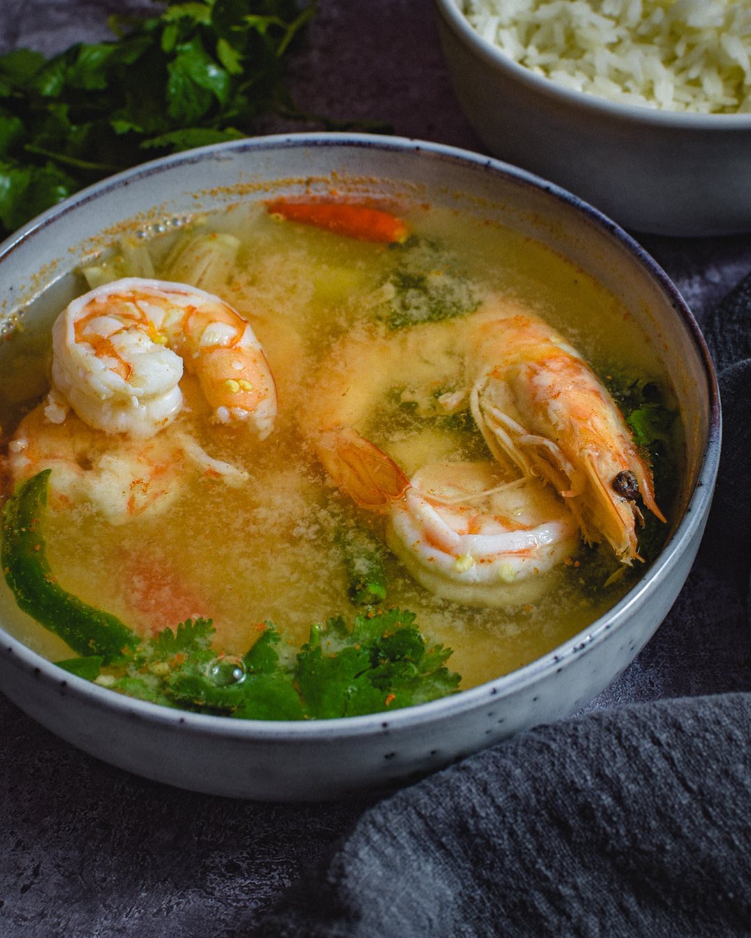 Classic Thai Tom Yum Prawn Soup