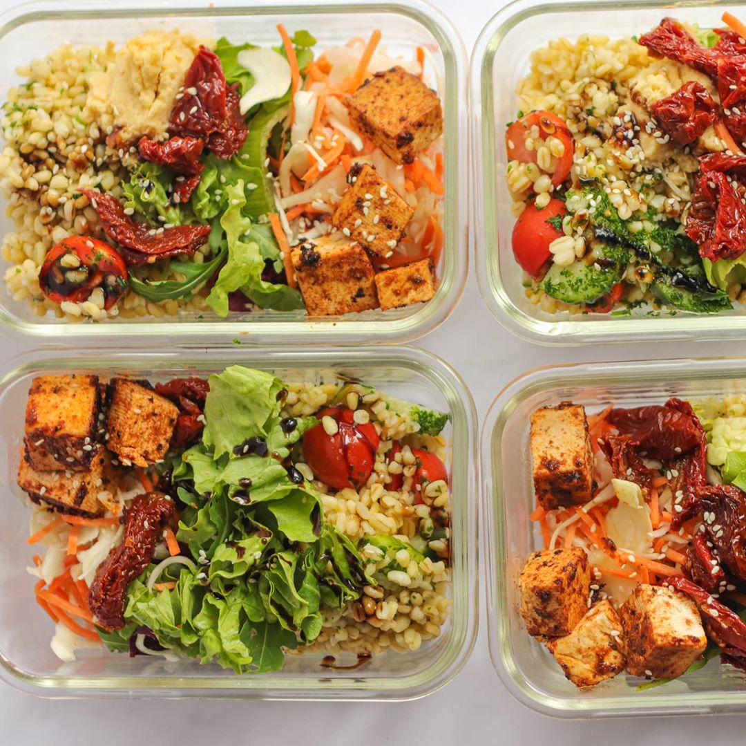 Vegan Bulgur and Tofu Meal Prep