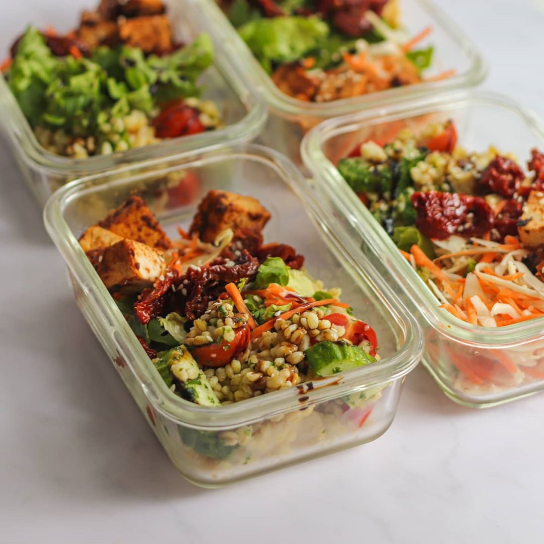 Vegan Bulgur and Tofu Meal Prep