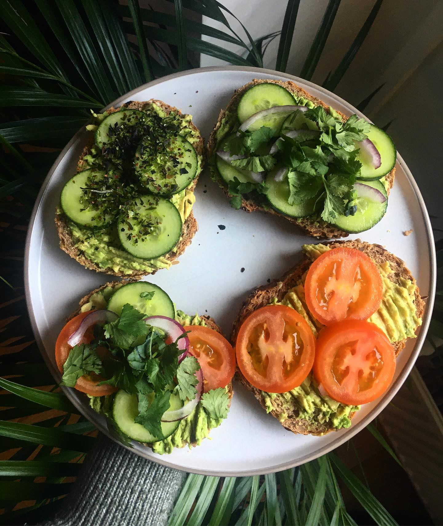 Spelt Bread with Avocado and Fresh Vegetables