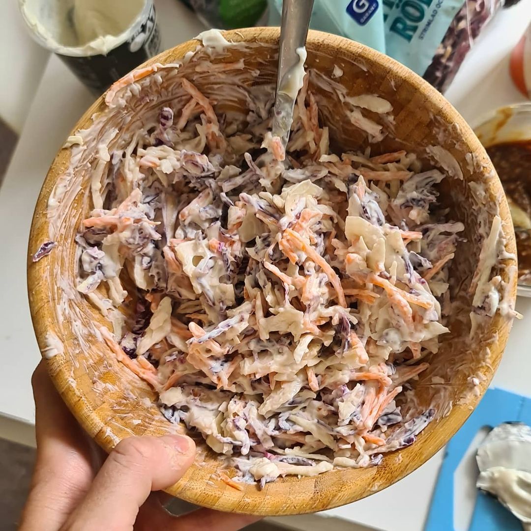 Vegan Potato Cakes and Coleslaw