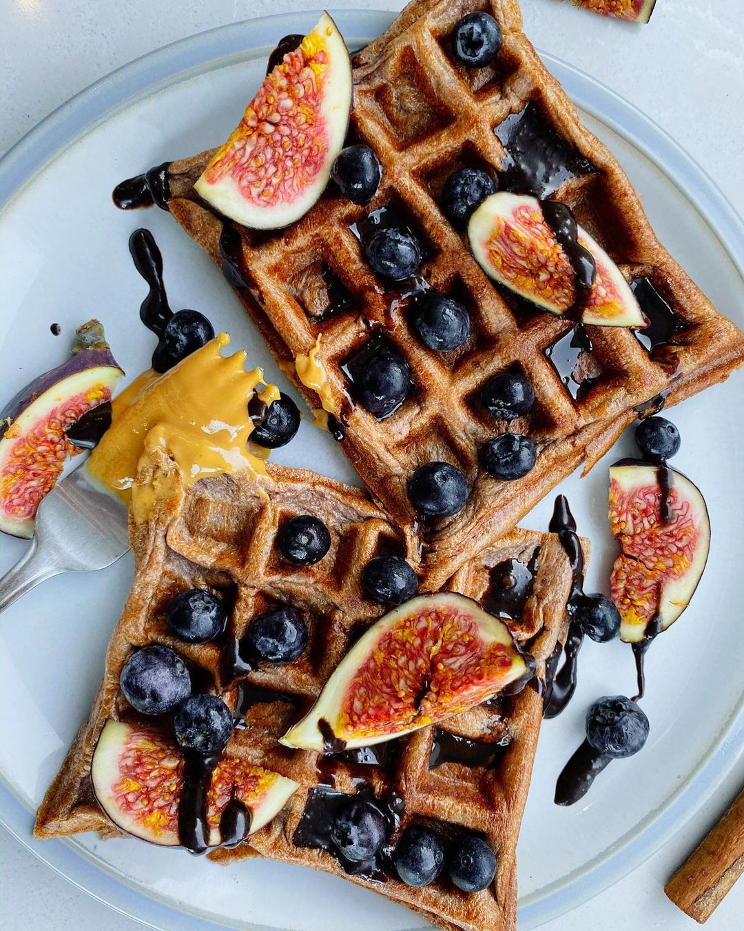 High Protein Chocolate Pumpkin Waffles