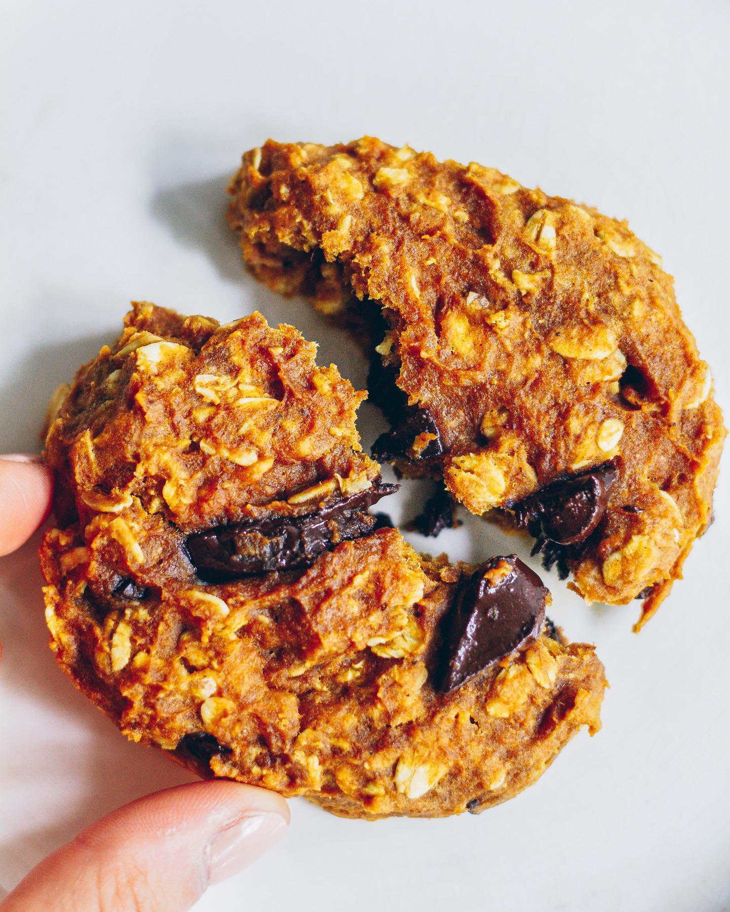 Single-Serving Pumpkin Oatmeal Chocolate Chip Cookie