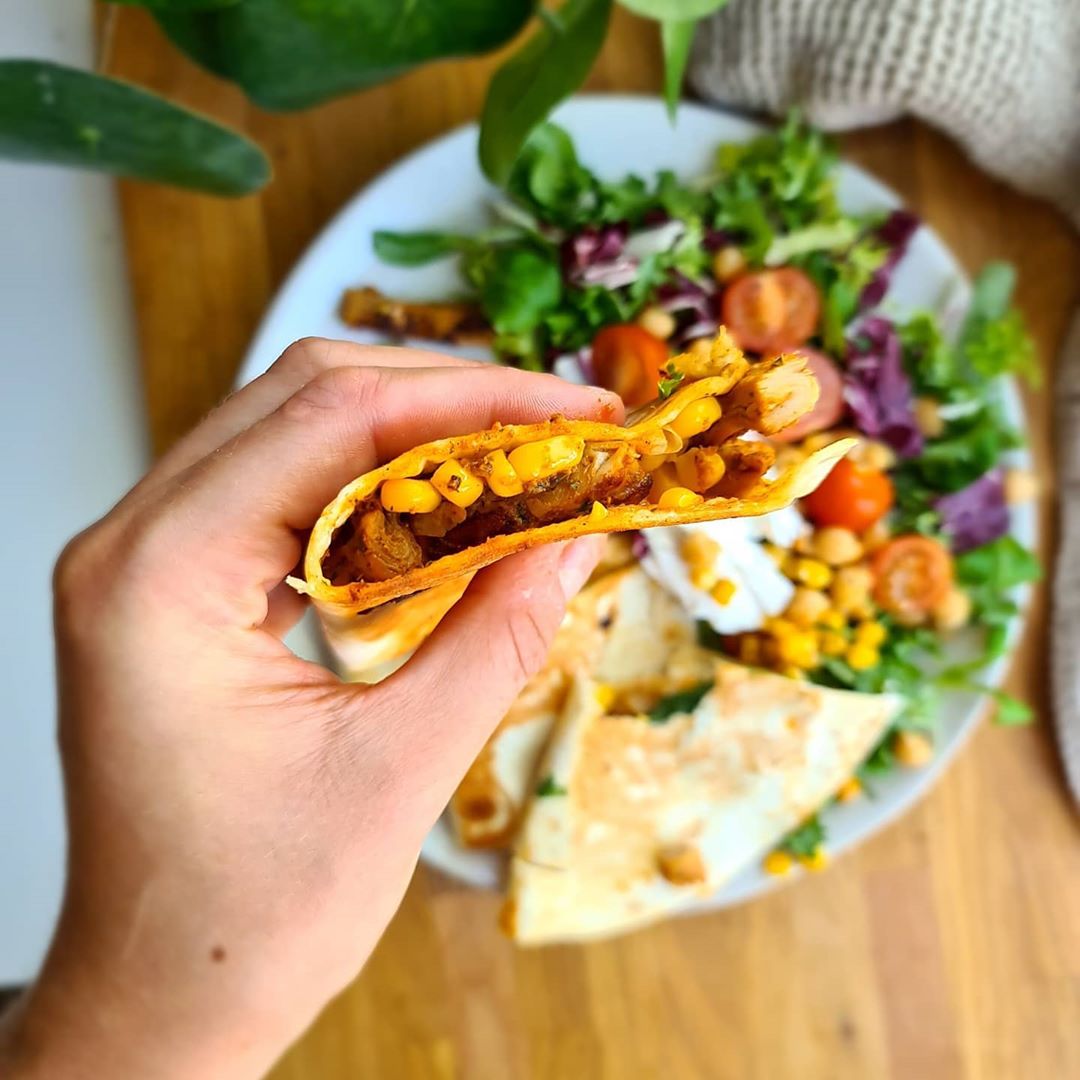 15-Minute Vegan Quesadillas with Sweet Potato