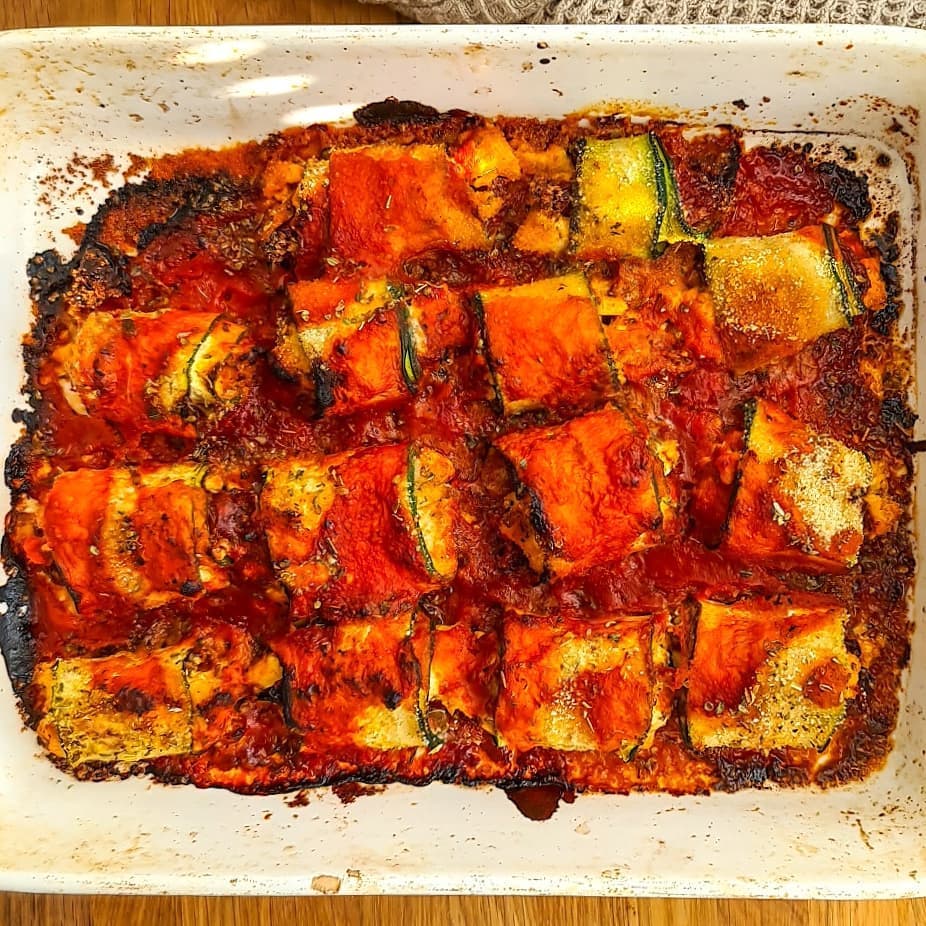 Vegan Tofu Zucchini Rolls with Sundried Tomatoes