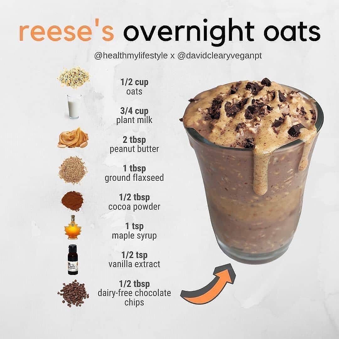 Reese's Peanut Butter Cup Overnight Oats