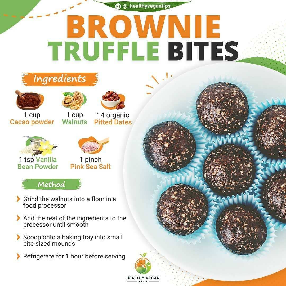 Healthy Vegan Brownie Truffle Bites