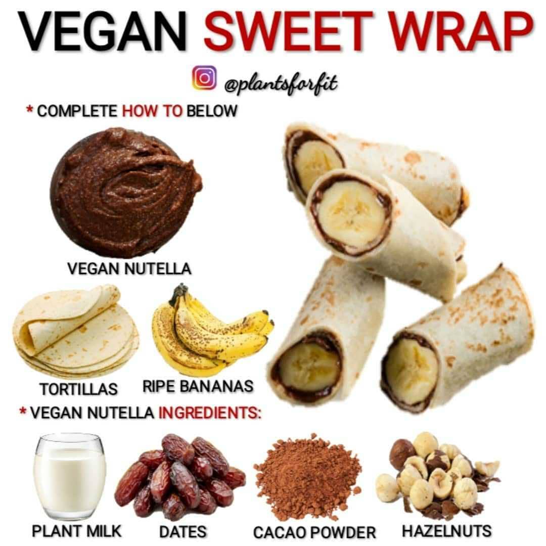 Banana and Chocolate Vegan Wrap