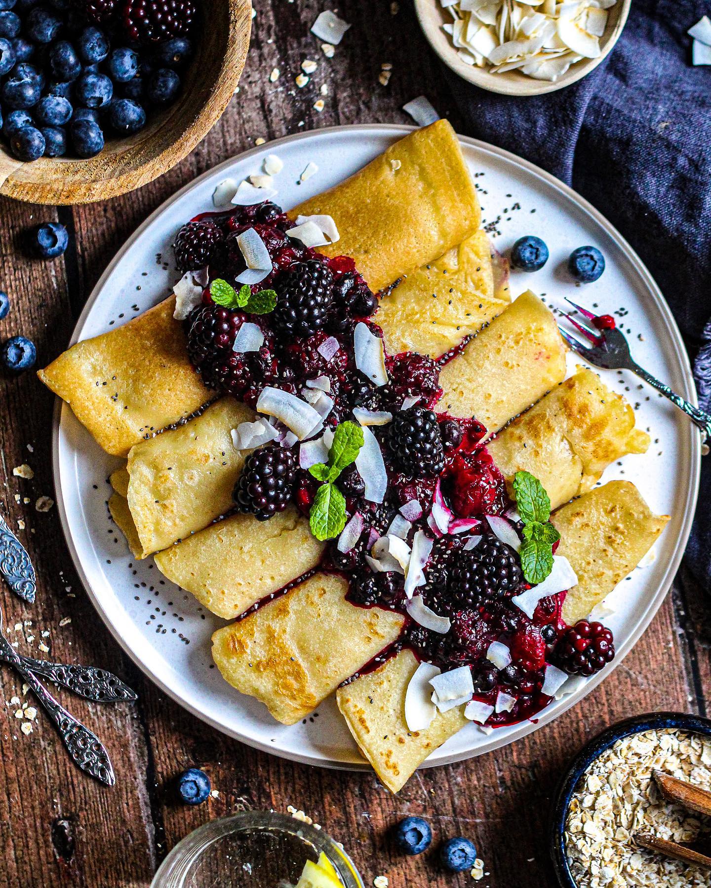 Vegan Gluten-Free Vanilla Crepes