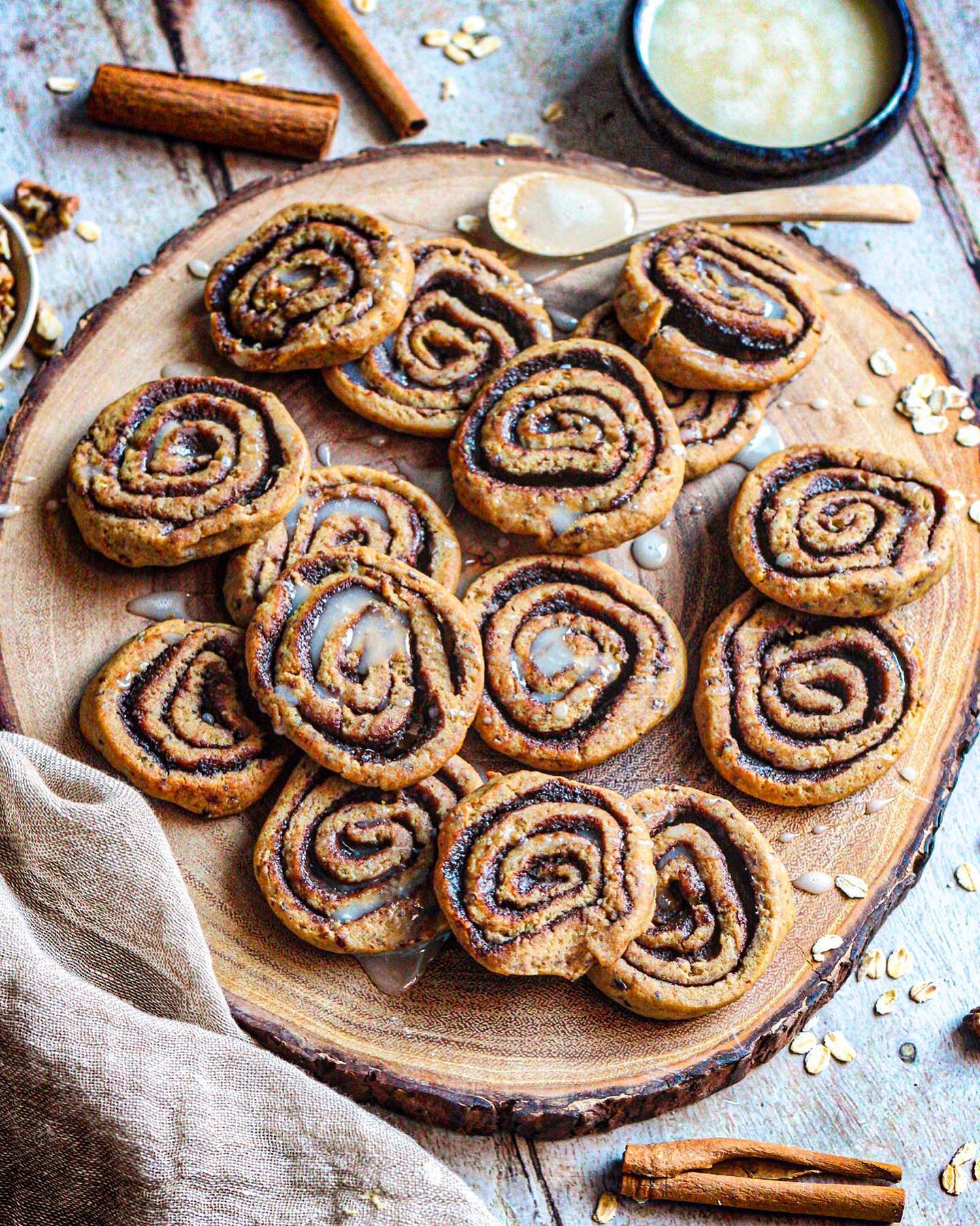 Vegan Gluten-Free Cinnamon Roll Cookies