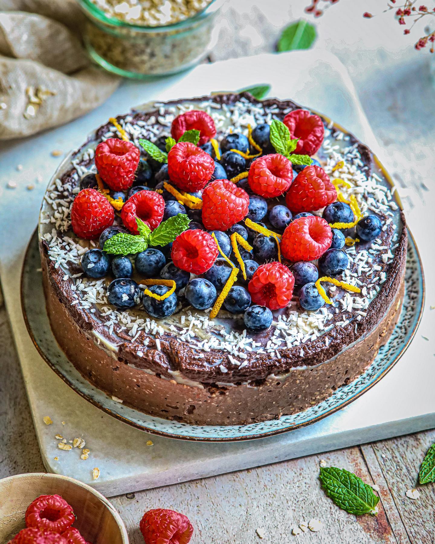 Gluten-Free Vegan Chocolate Oat Cake