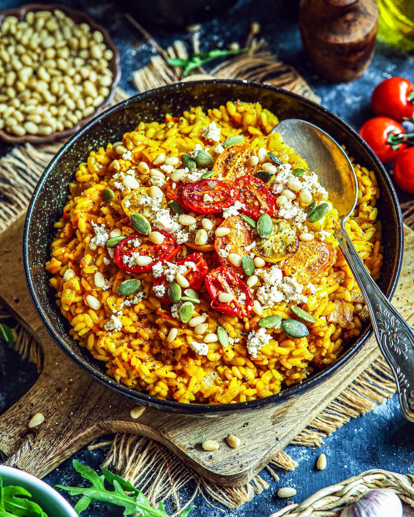 Golden Roasted Tomato Risotto