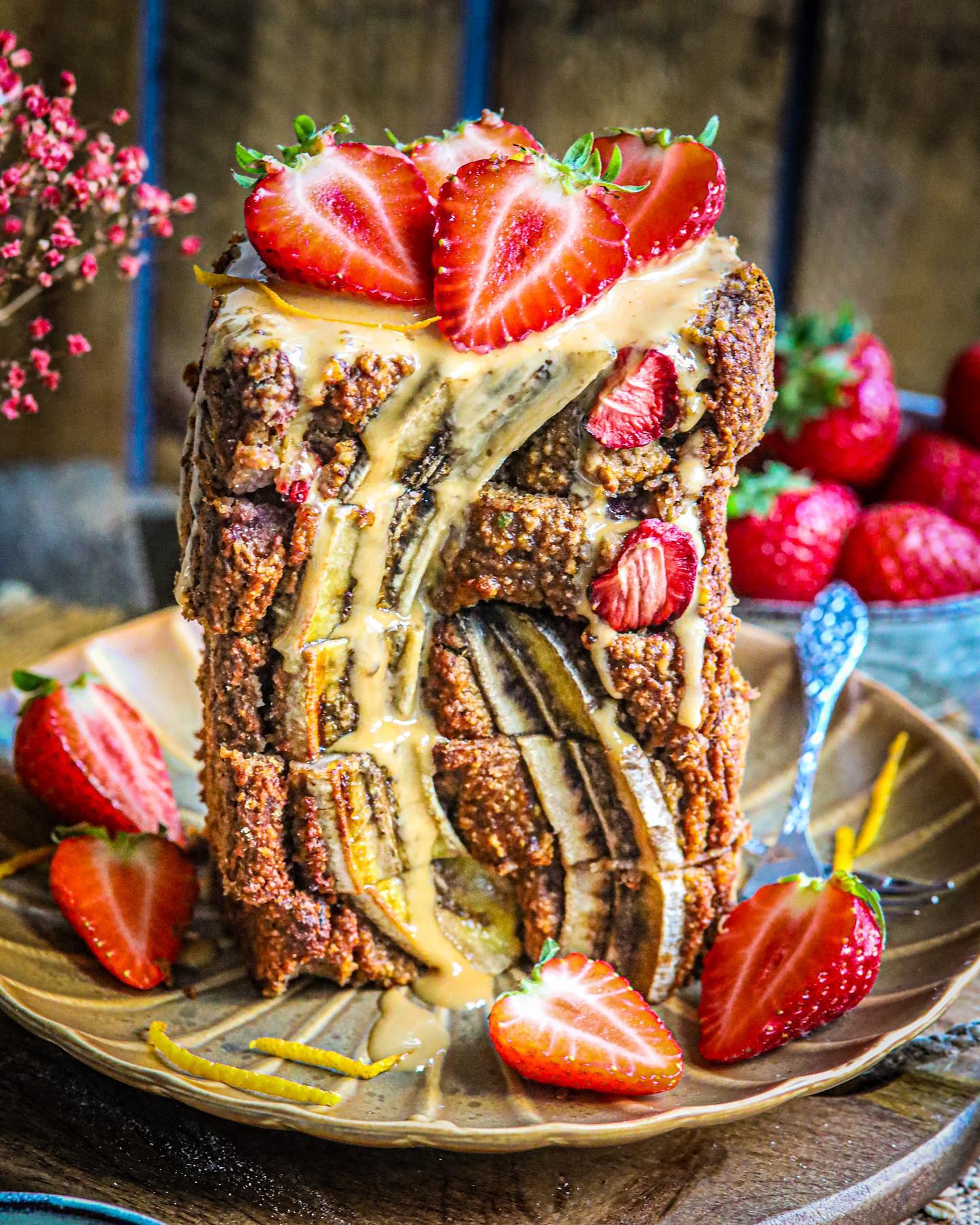 Strawberry Orange Banana Cake