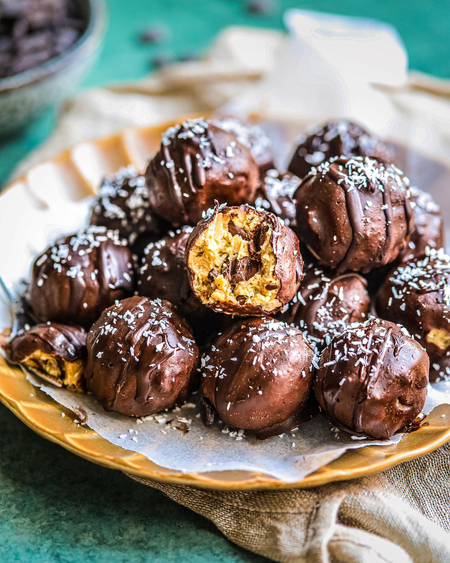 Vegan Gluten-Free Cookie Dough Truffles