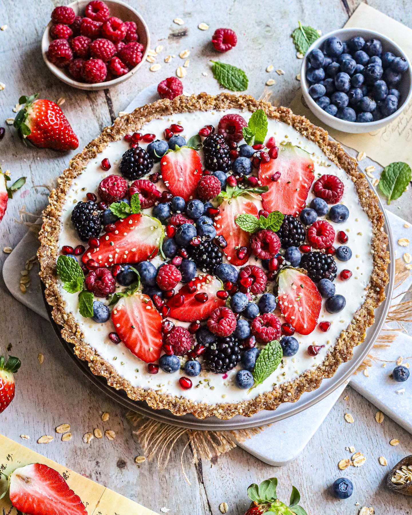 No-Bake Vegan Oat Cheesecake