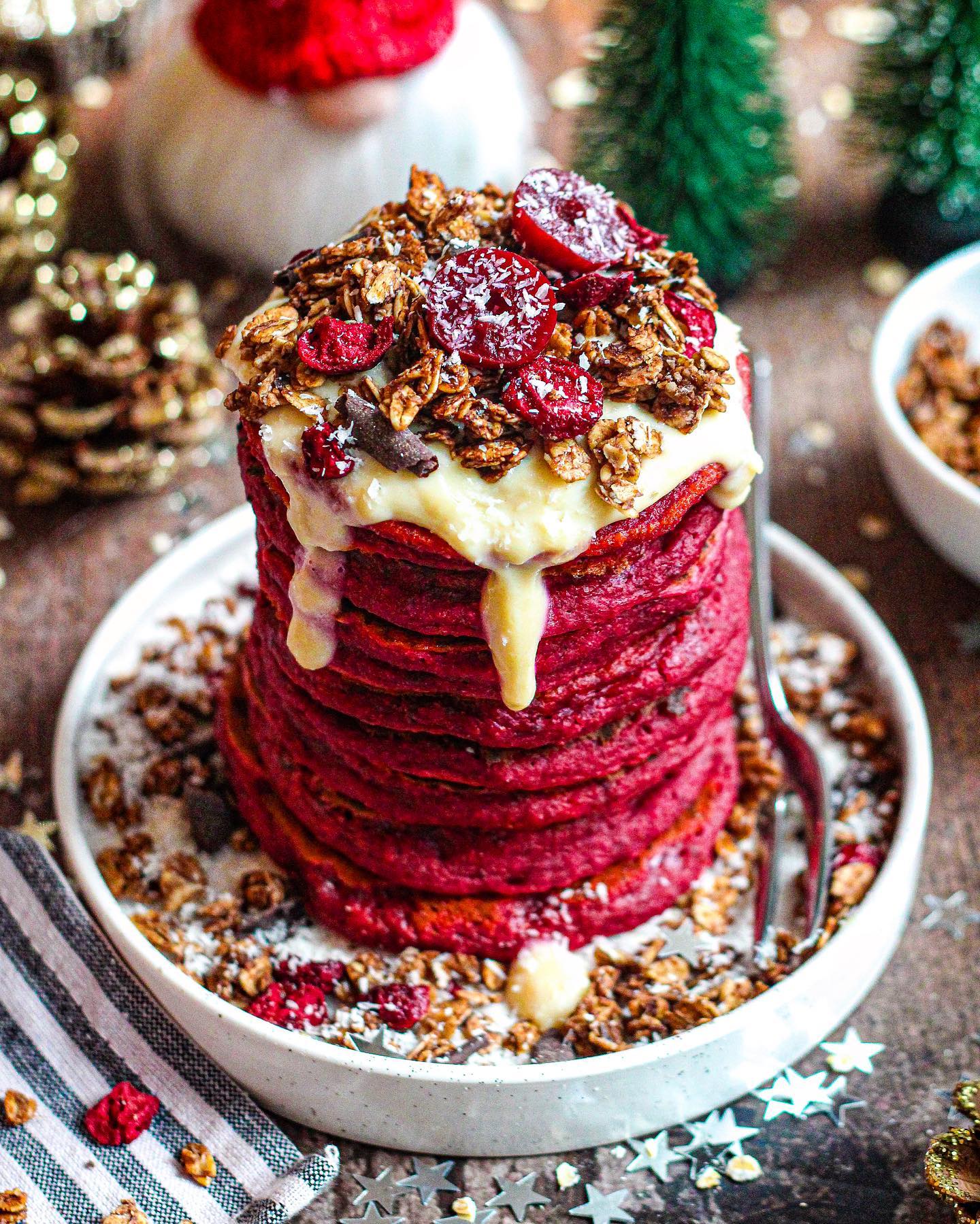 Vegan Gluten-Free Red Velvet Pancakes