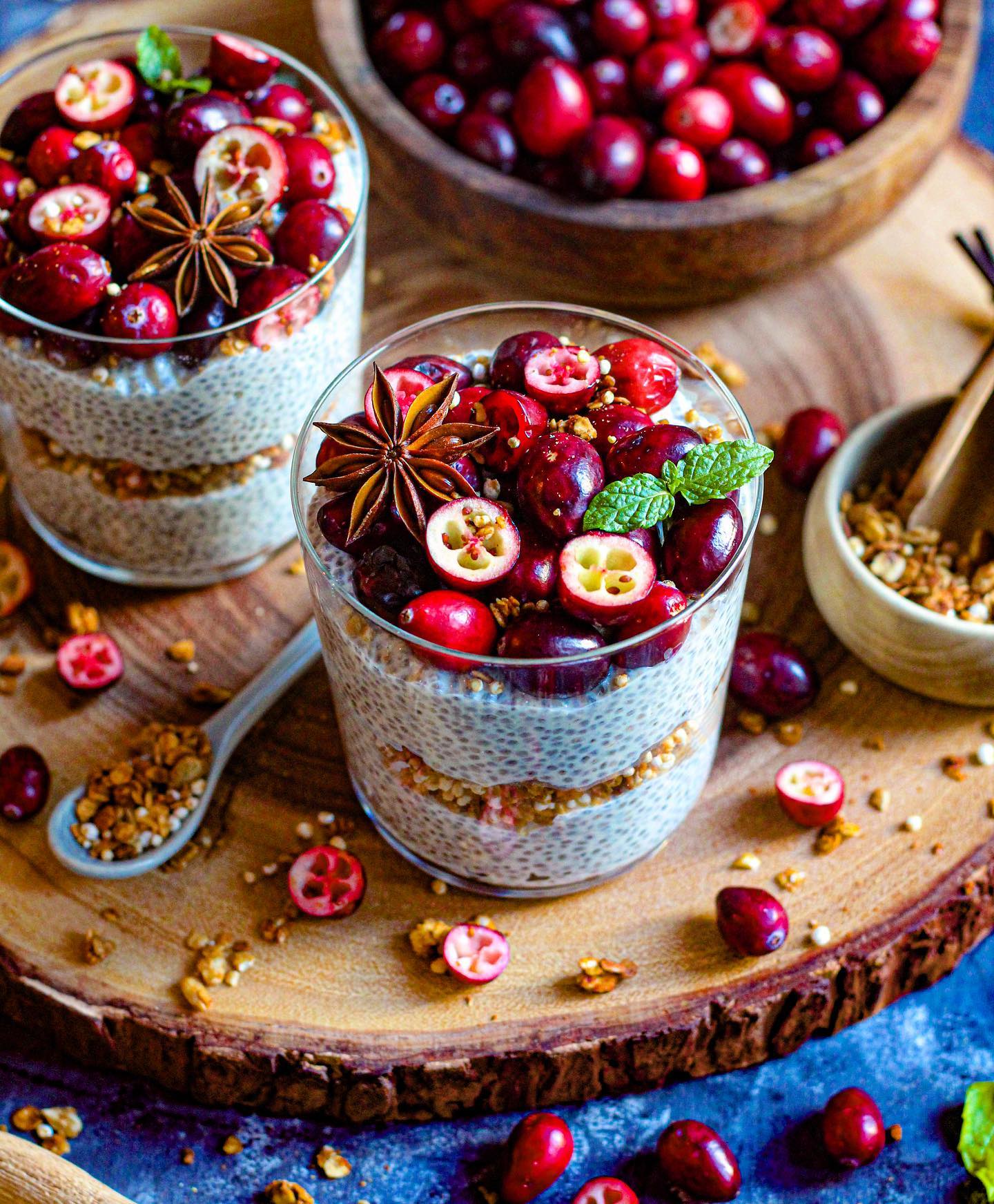 Christmas Cranberry Chia Pudding