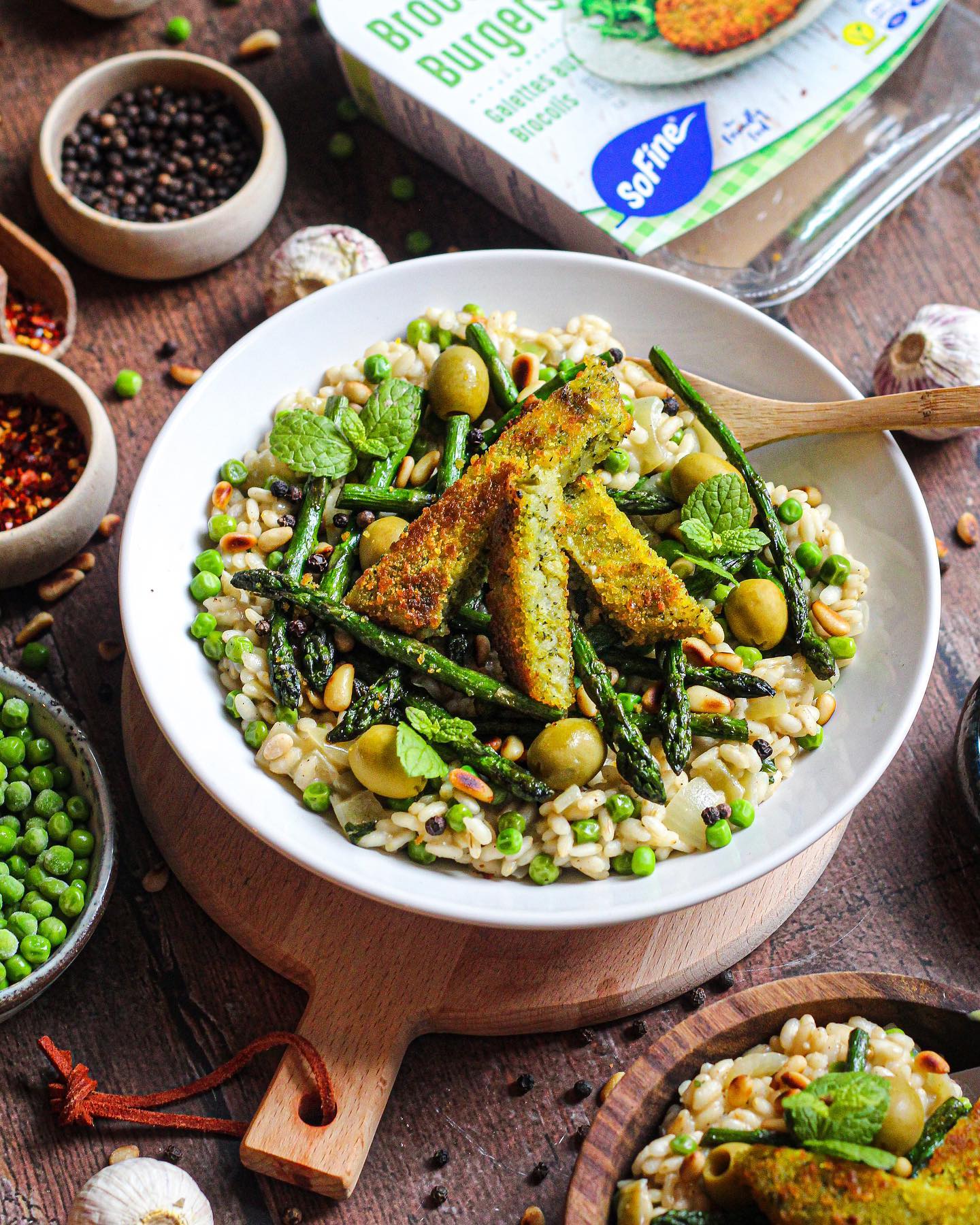 Vegan Creamy Pea Risotto