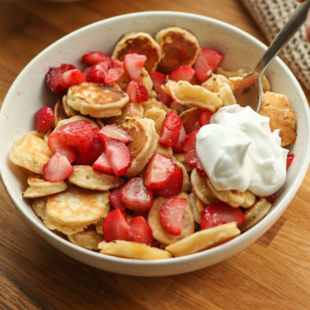 Viral Vegan Mini Pancake Cereal