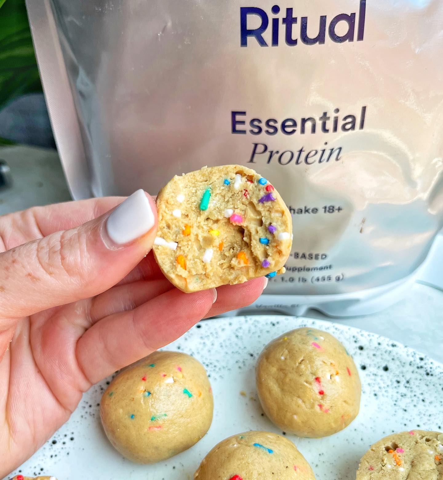 Birthday Cake Protein Bites