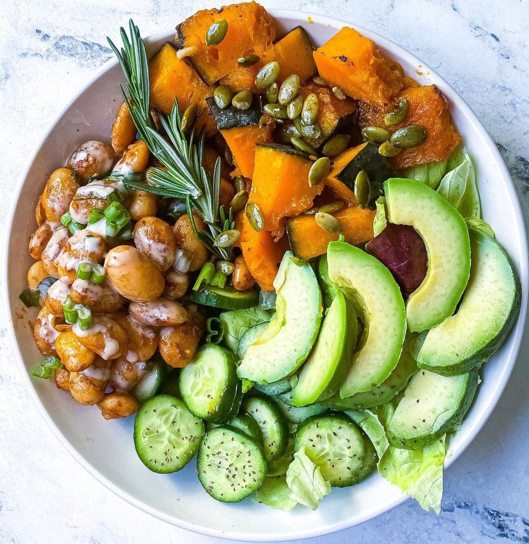 Fall Buddha Bowl with Squash and Beans
