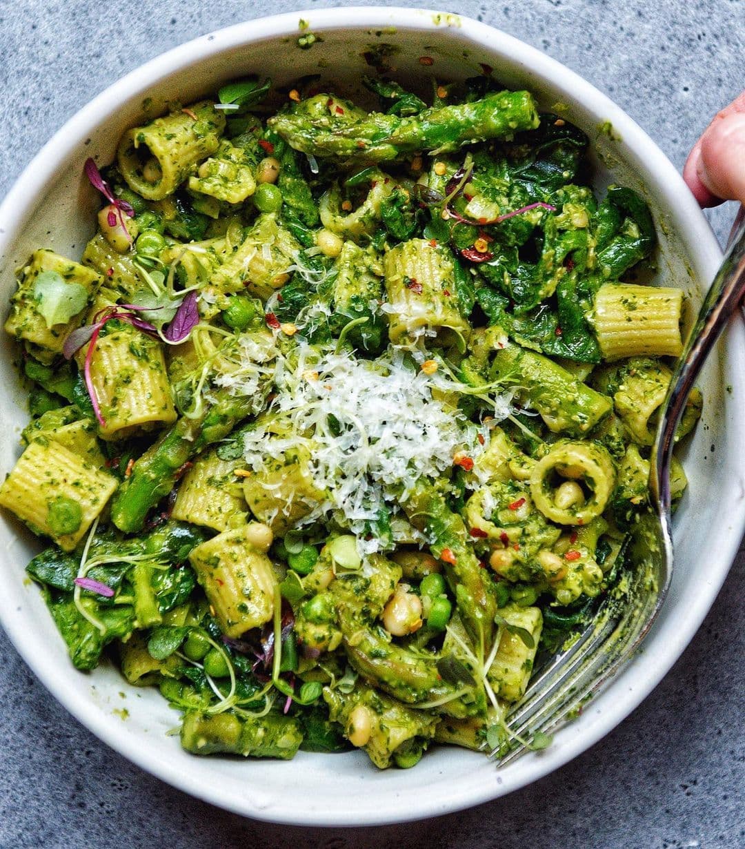 Pesto and Bean Pasta