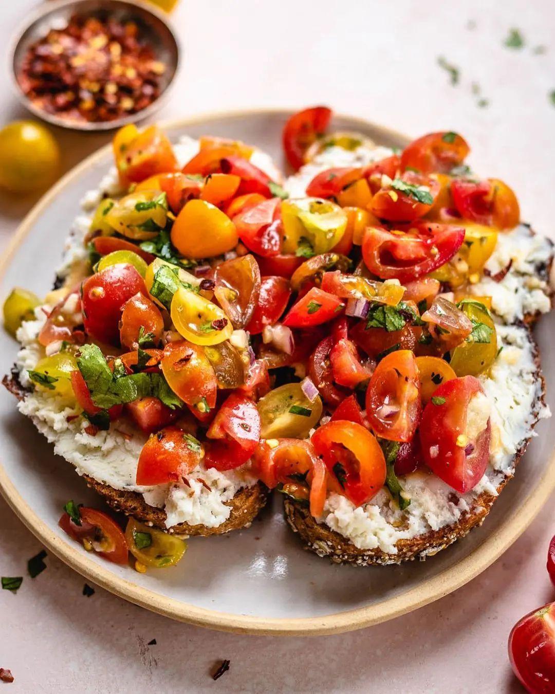 Fully Loaded Tomato Toast