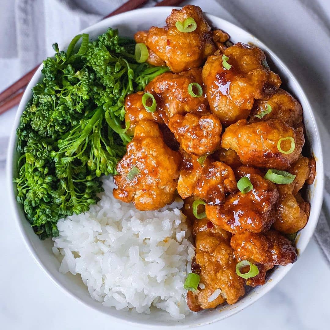 Vegan Orange Cauliflower Bites