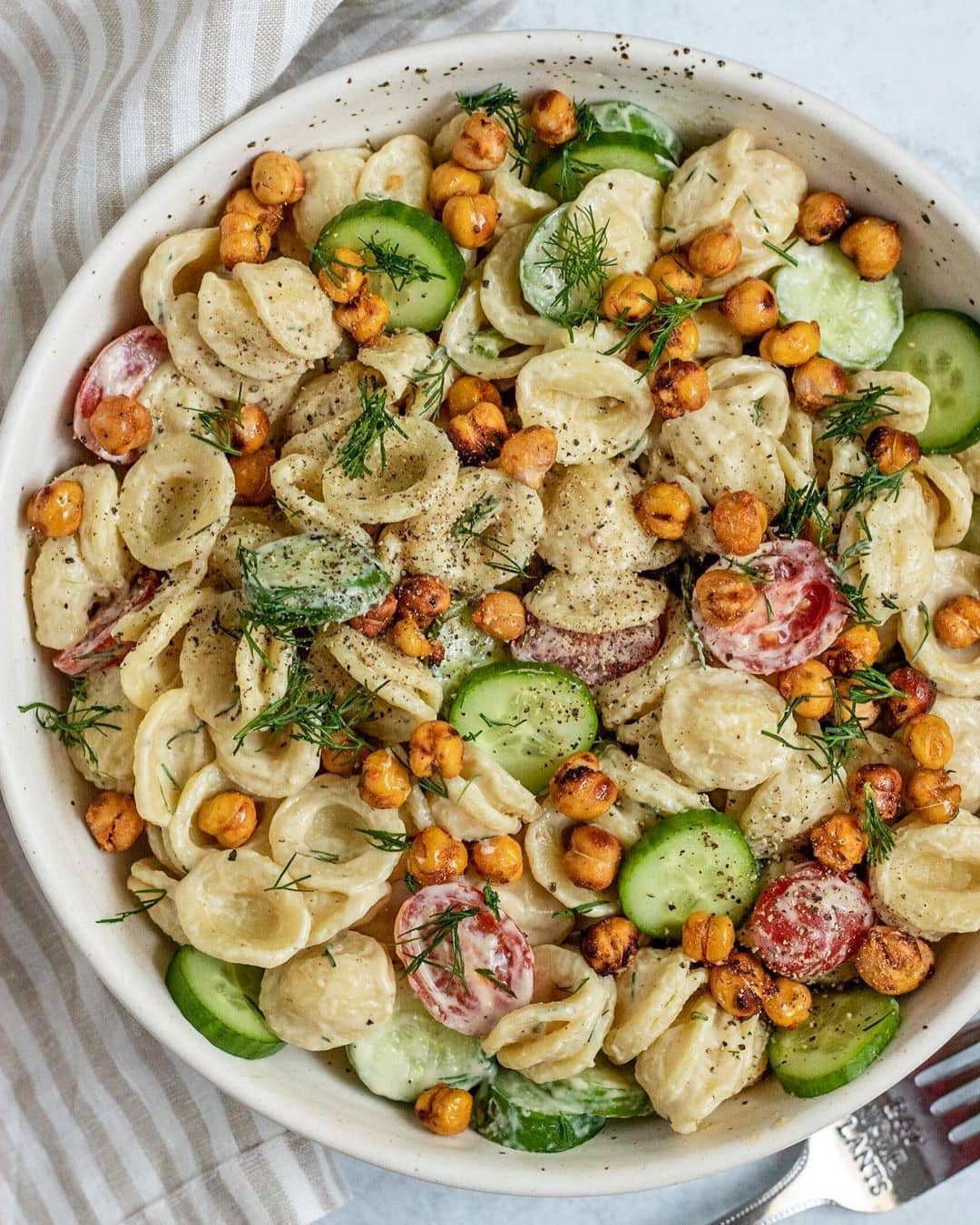 Pasta Salad with Creamy Tahini Dressing