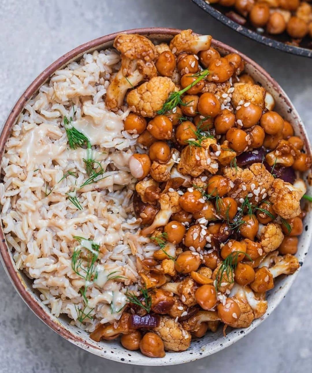 Sweet and Sour Chickpeas and Cauliflower