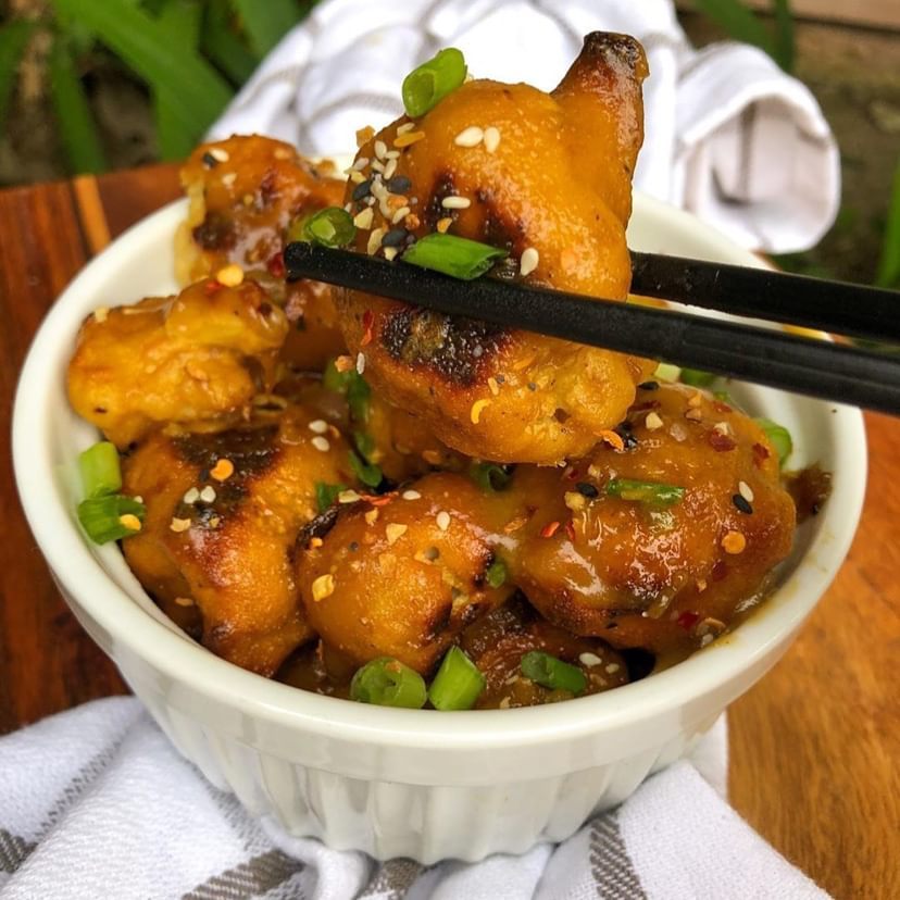 Vegan Honey Garlic Cauliflower Bites
