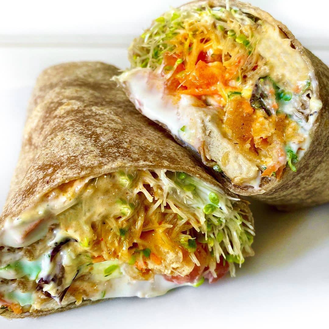 Loaded Vegan Buffalo Chicken Wrap