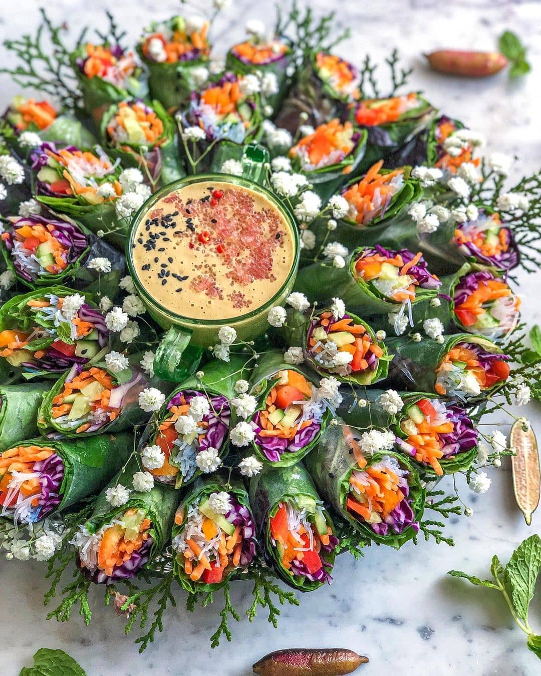 Colorful Vegetable Summer Rolls