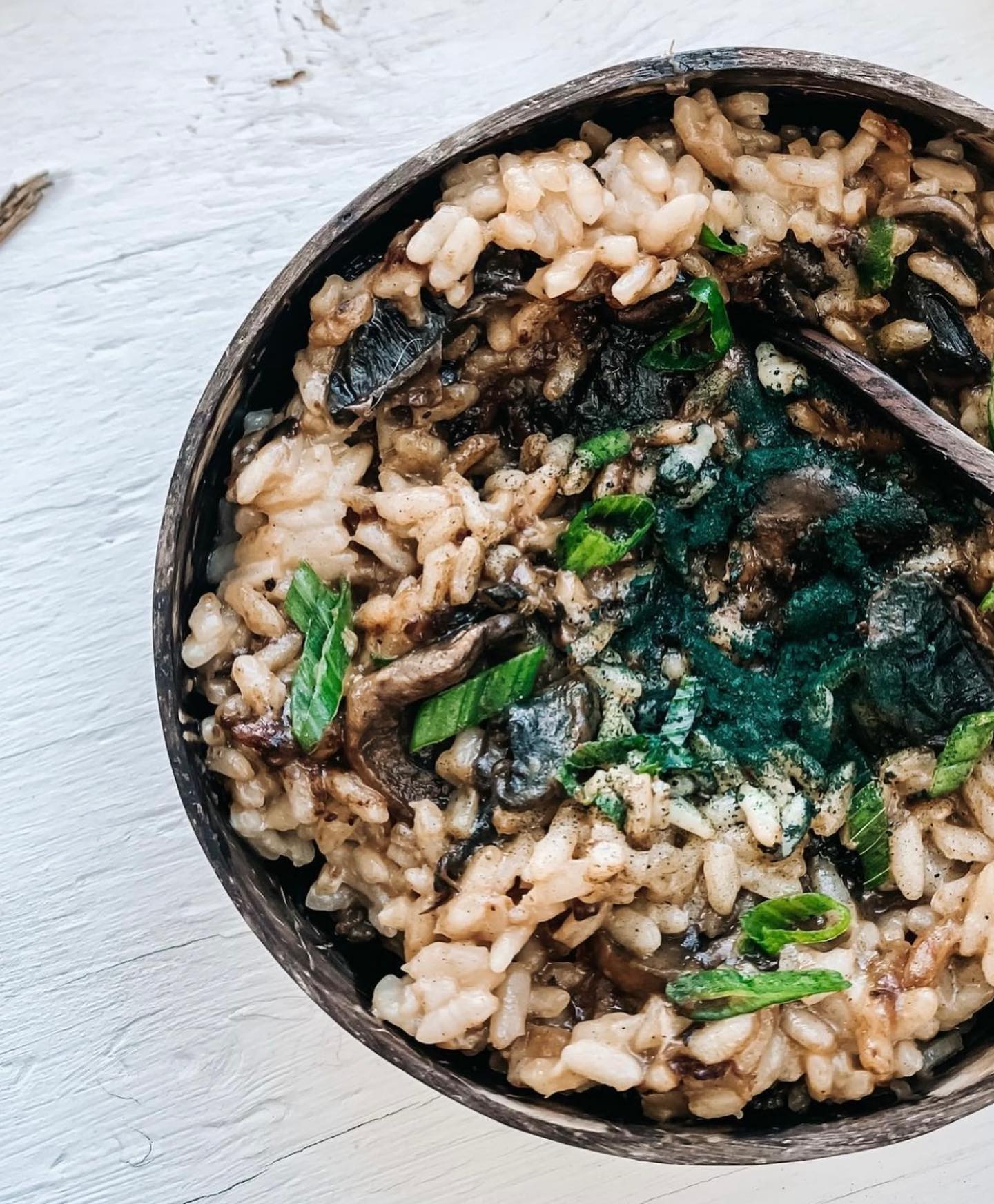 Detoxing Mushroom & Spirulina Risotto
