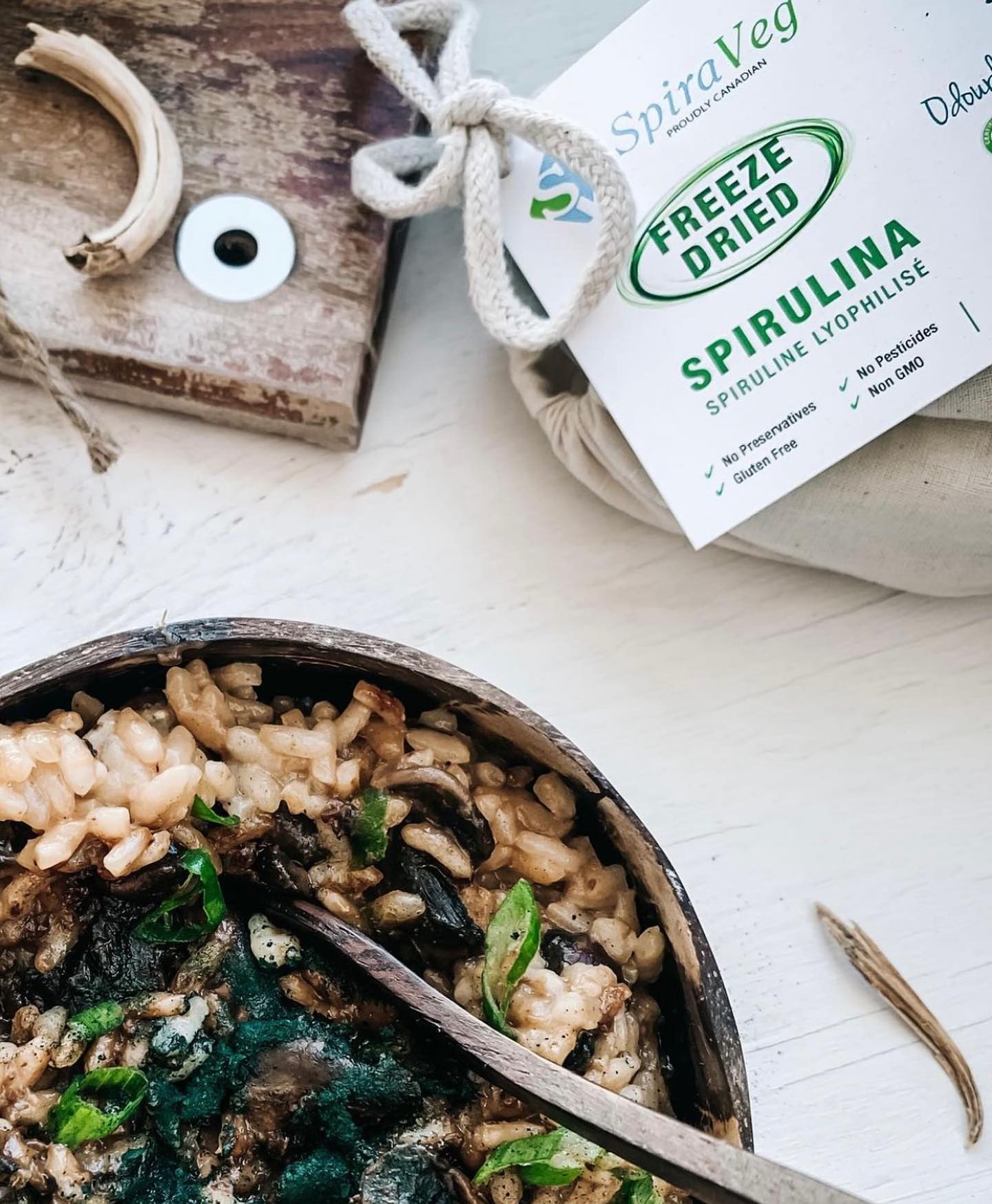 Detoxing Mushroom & Spirulina Risotto