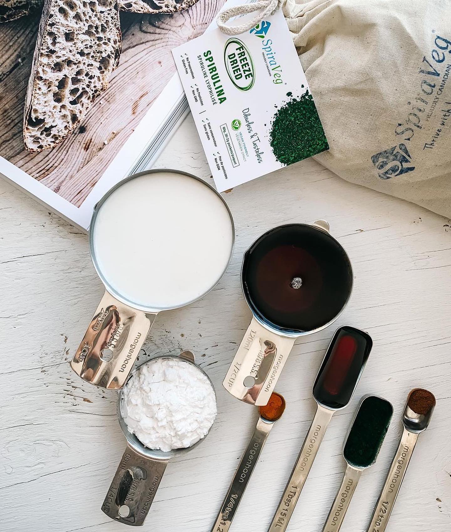 Spirulina Custard Toast for International Day of Happiness